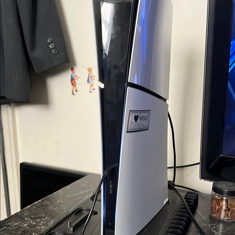 White and Black Gaming Console